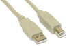 InLine cable USB 2.0, A a B, beige, 1,8m, a granel