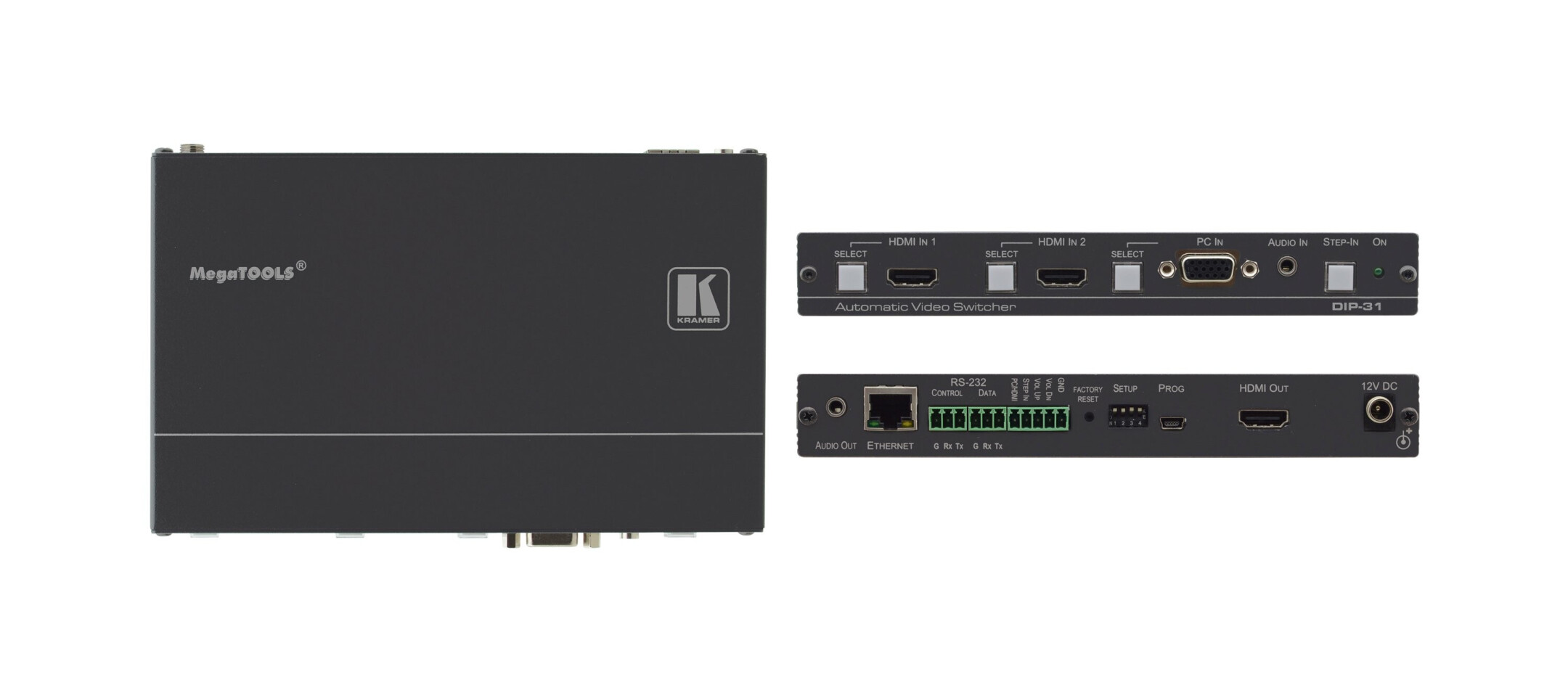 Kramer-DIP-31-4K60-4-2-0-HDMI-Computer-Graphics-Automatic-Video-Switcher