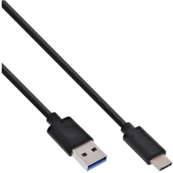 INLINE USB 3.1 Kabel Typ C Stecker an A Stecker schwarz 1m