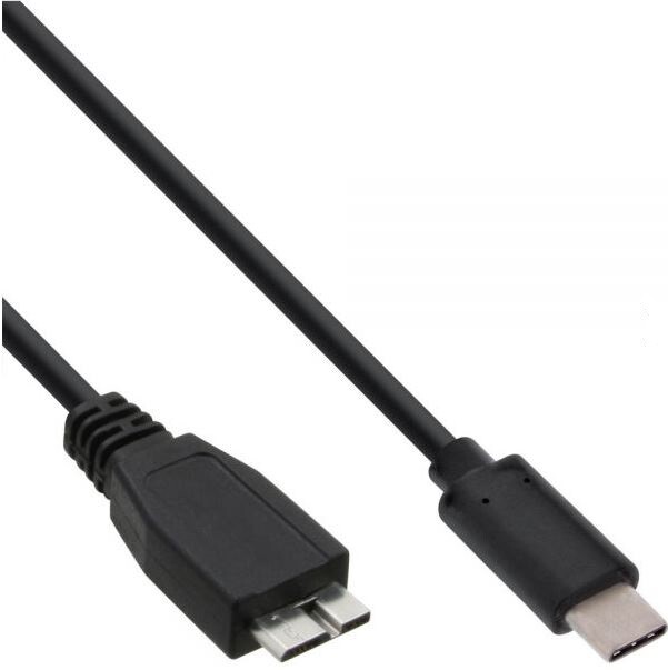 INLINE ® USB 3.1 Kabel, Typ C Stecker an Micro-B Stecker, schwarz, 1m