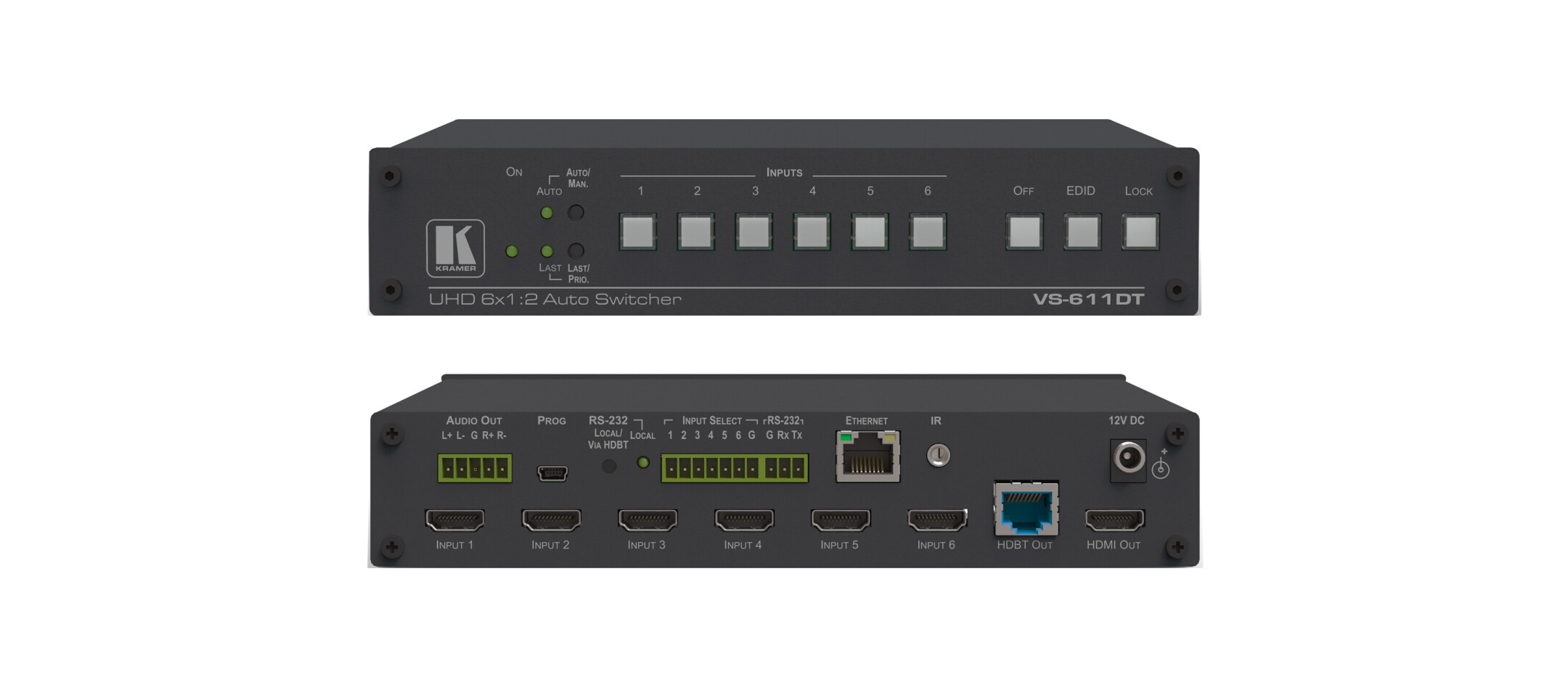 Kramer-VS-611DT-6x1-2-4K-60-4-2-0-HDMI-Auto-Switcher-und-PoE-Lieferant-uber-HDBaseT