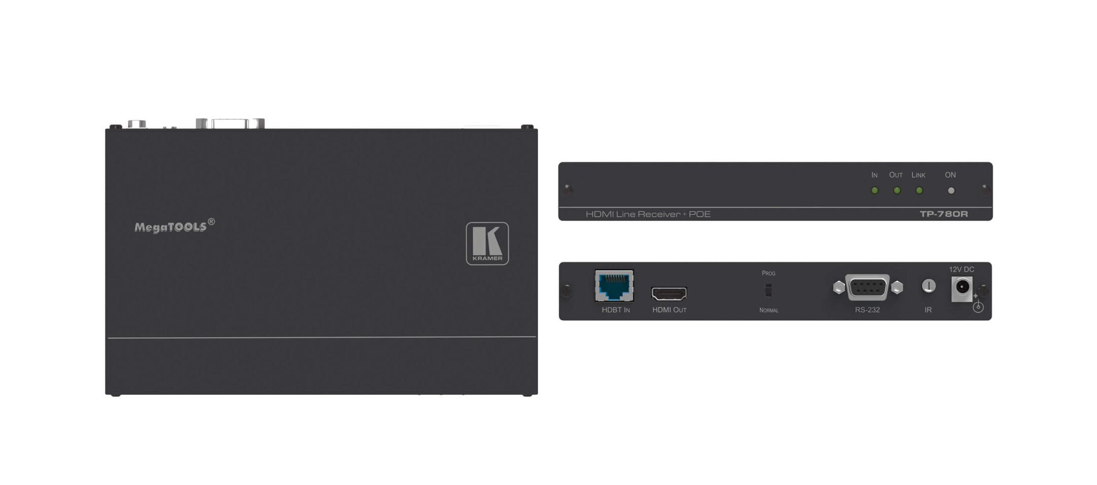 Kramer TP-780R 4K UHD Twisted Pair Empfänger (HDBaseT 2.0) für HDMI mit HDCP, Ethernet, RS-232 und IR mit PoE