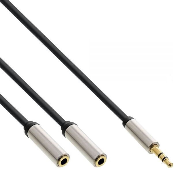 InLine-Slim-Audio-Y-Kabel-Klinke-3-5mm-Secker-an-2x-Klinke-Buchse-1m