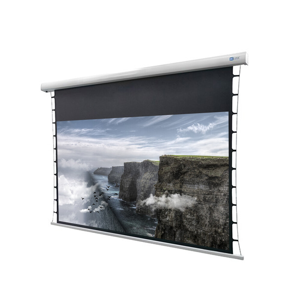 CELEXON DELUXX Cinema Motorleinwand Tension 177 x 99cm, 80' - 4k Pro Fibre MWHT