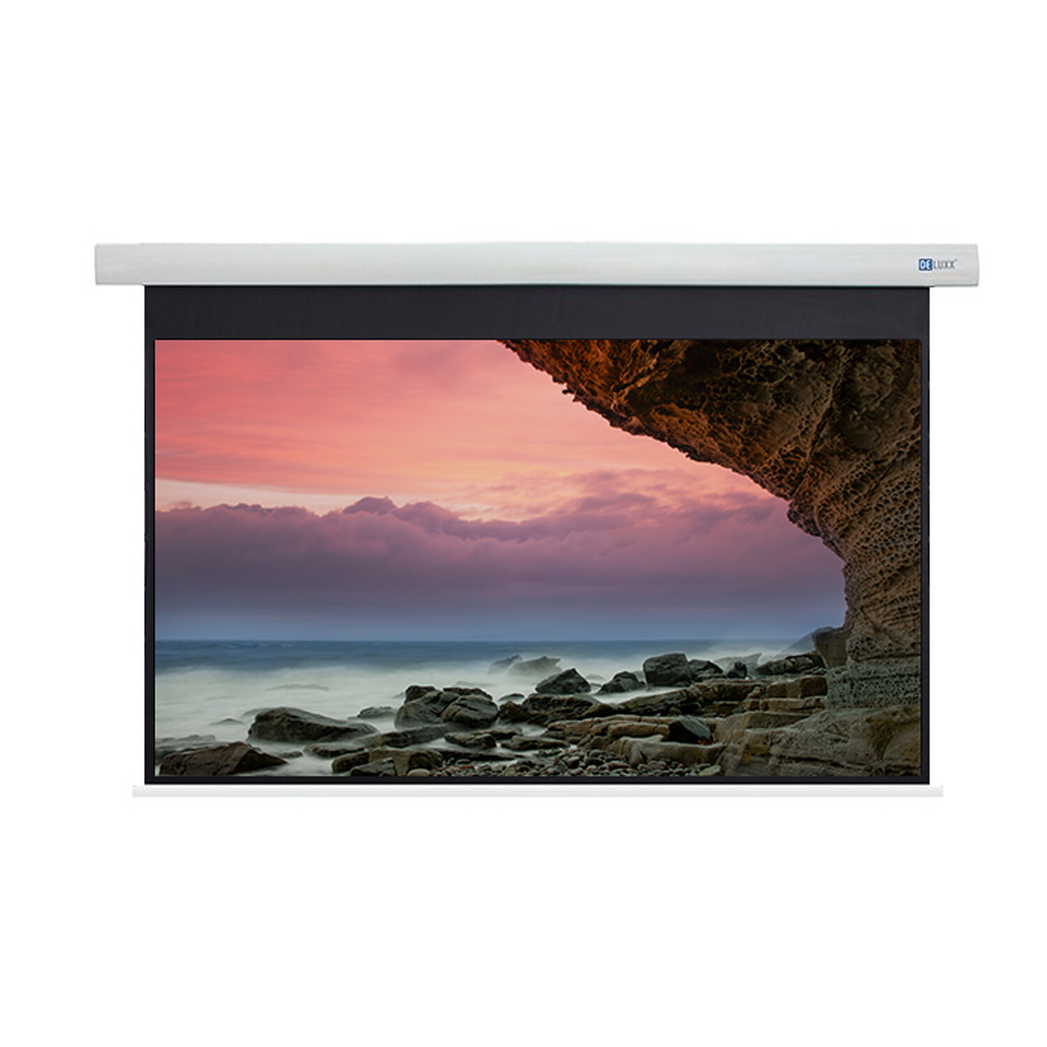 CELEXON DELUXX Cinema Motorleinwand 177 x 99cm, 80' - 4K Fibre MWHT