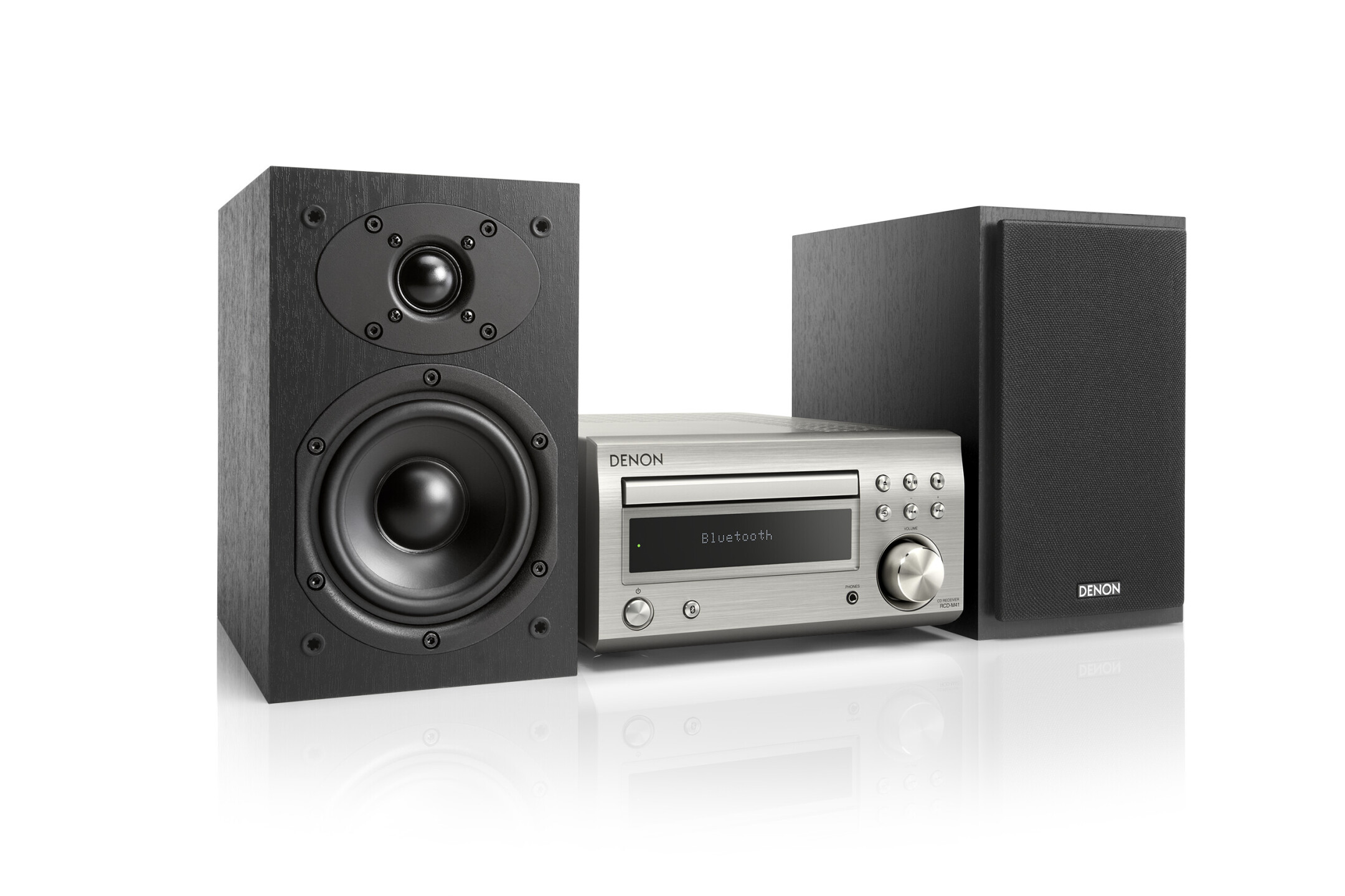 D-M41 HiFi-System mit CD, Bluetooth und UKW/MW-Radio, premium silber/schwarz