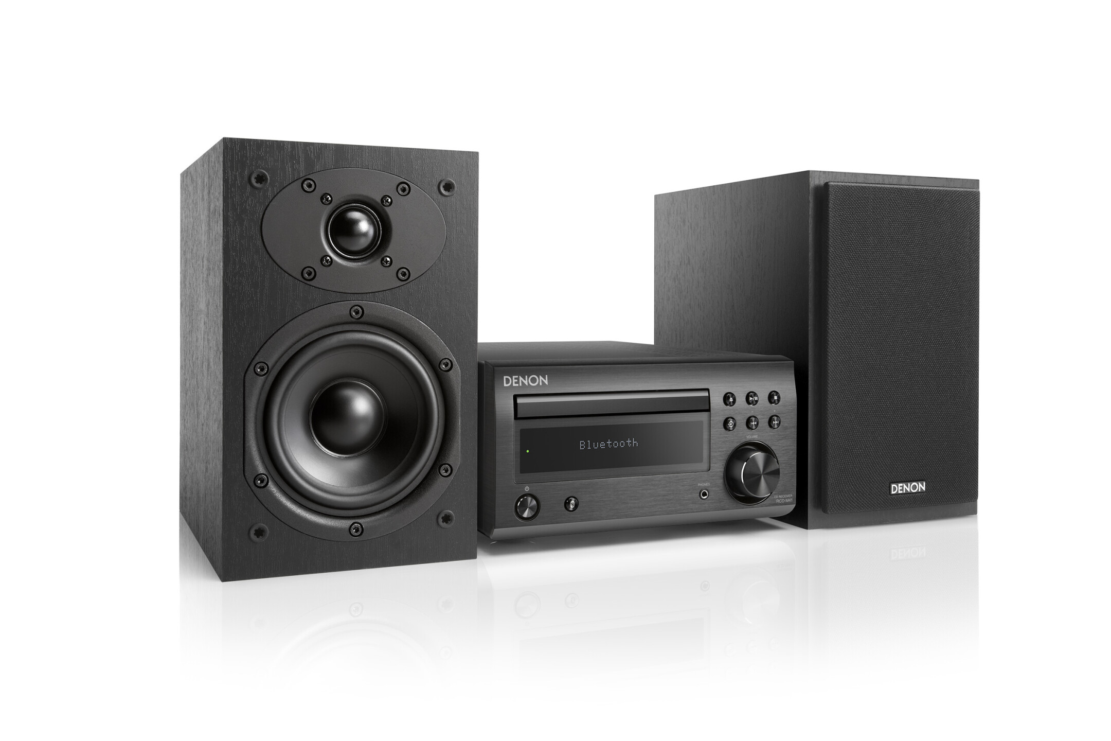 D-M41 HiFi-System mit CD, Bluetooth und UKW/MW-Radio, schwarz/schwarz