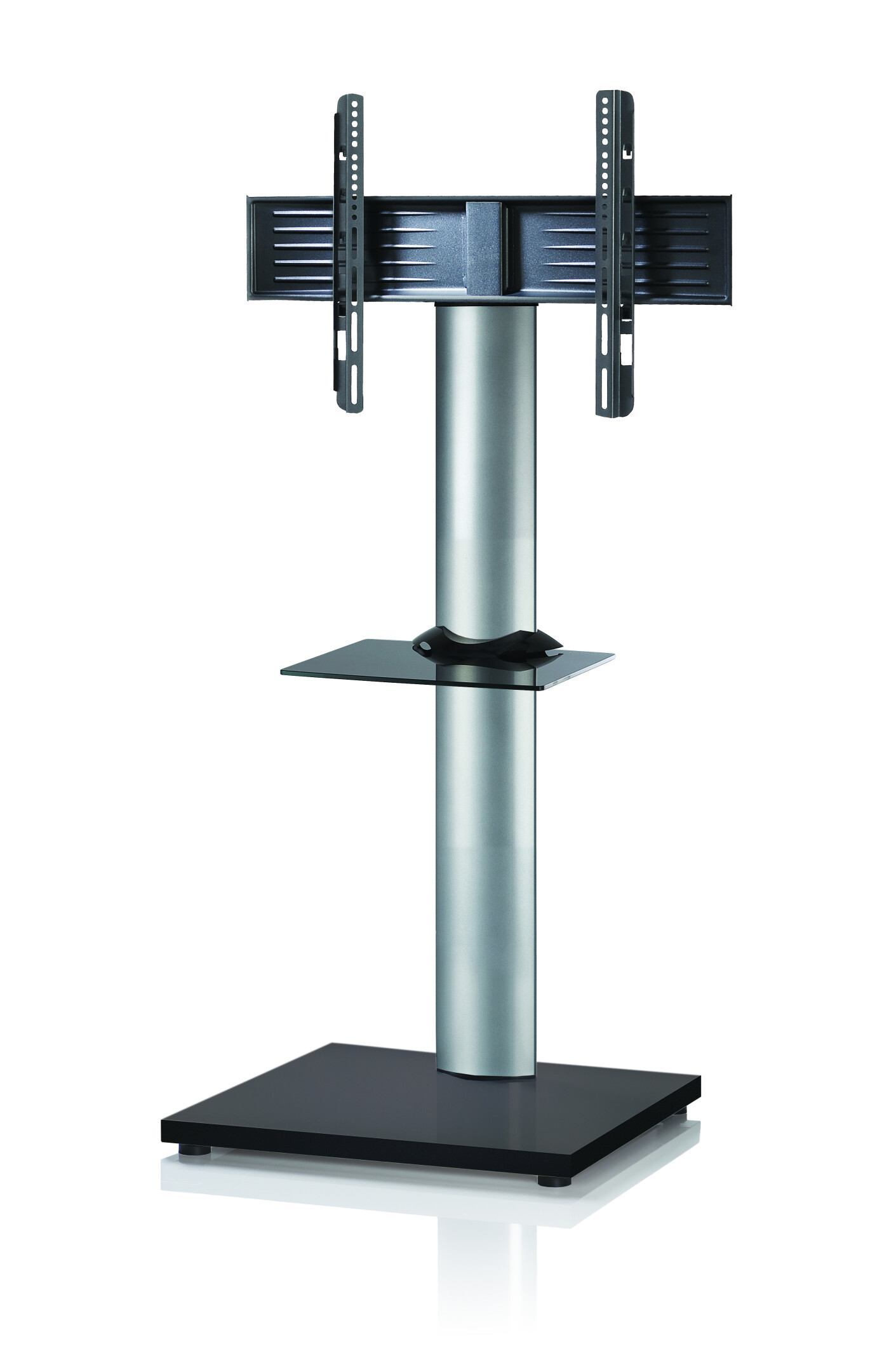 VCM TV-Standfuß "Onu Mini" Schwarzlack, mit Zwischenboden