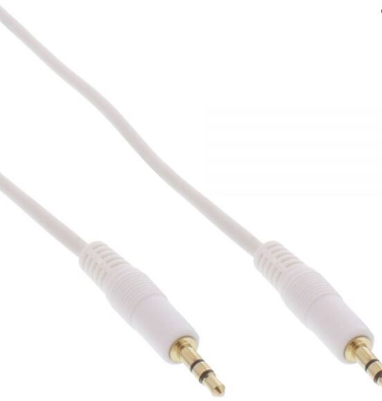 INLINE Klinke Kabel 3.5mm Stecker / Stecker Stereo weiss / gold 10m