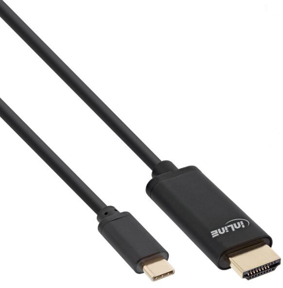 InLine-USB-Display-Kabel-USB-Typ-C-Stecker-zu-HDMI-Stecker-DP-Alt-Mode-4K2K-schwarz-3m