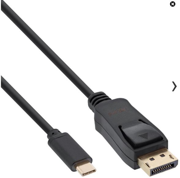 InLine-USB-Display-Kabel-USB-Typ-C-Stecker-zu-DisplayPort-Stecker-DP-Alt-Mode-4K2K-schwarz-1m