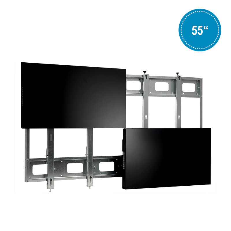 Feinjustierbarer Videowall Mehrfachrahmen VWR-3x3 Landscape für Flachbildschirme 55″