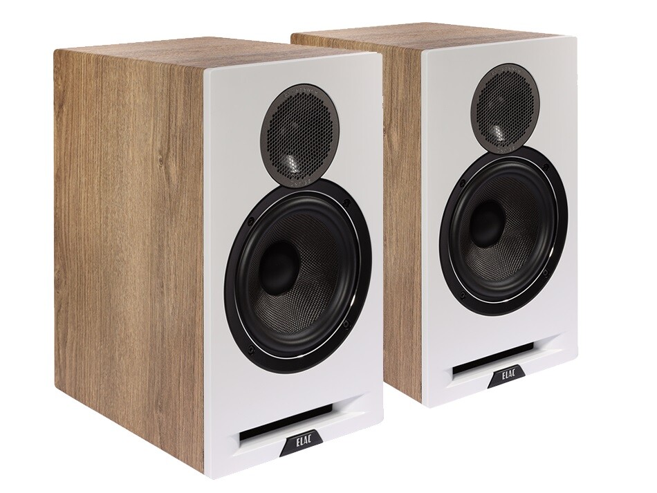 ELAC Debut Reference B6 Regallautsprecher, weiss/holz Paar