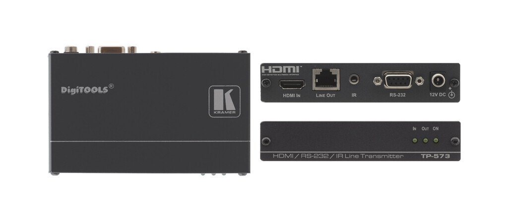 Kramer-TP-573-HDMI-CAT-Sender-Transmitter-mit-IR-und-RS232-1x-HDMI-auf-1x-CAT-Demoware