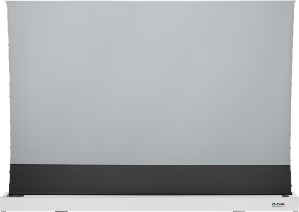 CLR HomeCinema UST elektrische Boden-Hochkontrastleinwand 110", 243 x 137cm - weiß