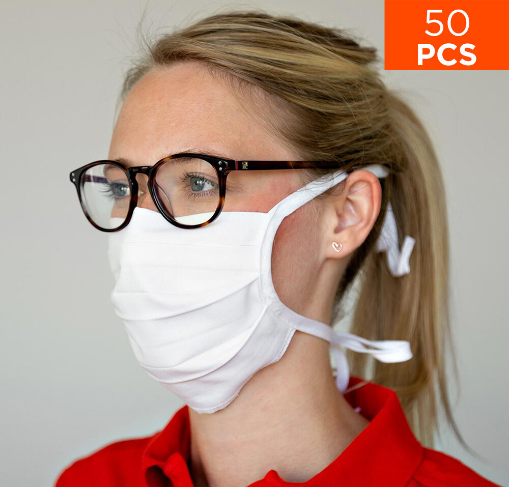 celexon Behelfs- Mund- und Nasenmaske Premium 100% Baumwolle mehrlagig ÖkoTex100 - 50er Pack - mit Binder celexon Behelfs- Mund- und Nasenmaske Premium 100% Baumwolle mehrlagig ÖkoTex100 - 50er Pack - mit Binder