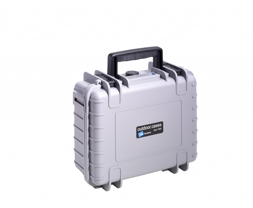 Hartschalenkoffer Typ 1000 mit Würfelschaum, grau
