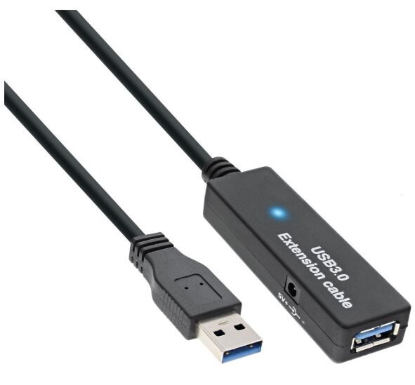 InLine-USB-3-0-Aktiv-Verlangerung-Stecker-A-an-Buchse-A-schwarz-10m