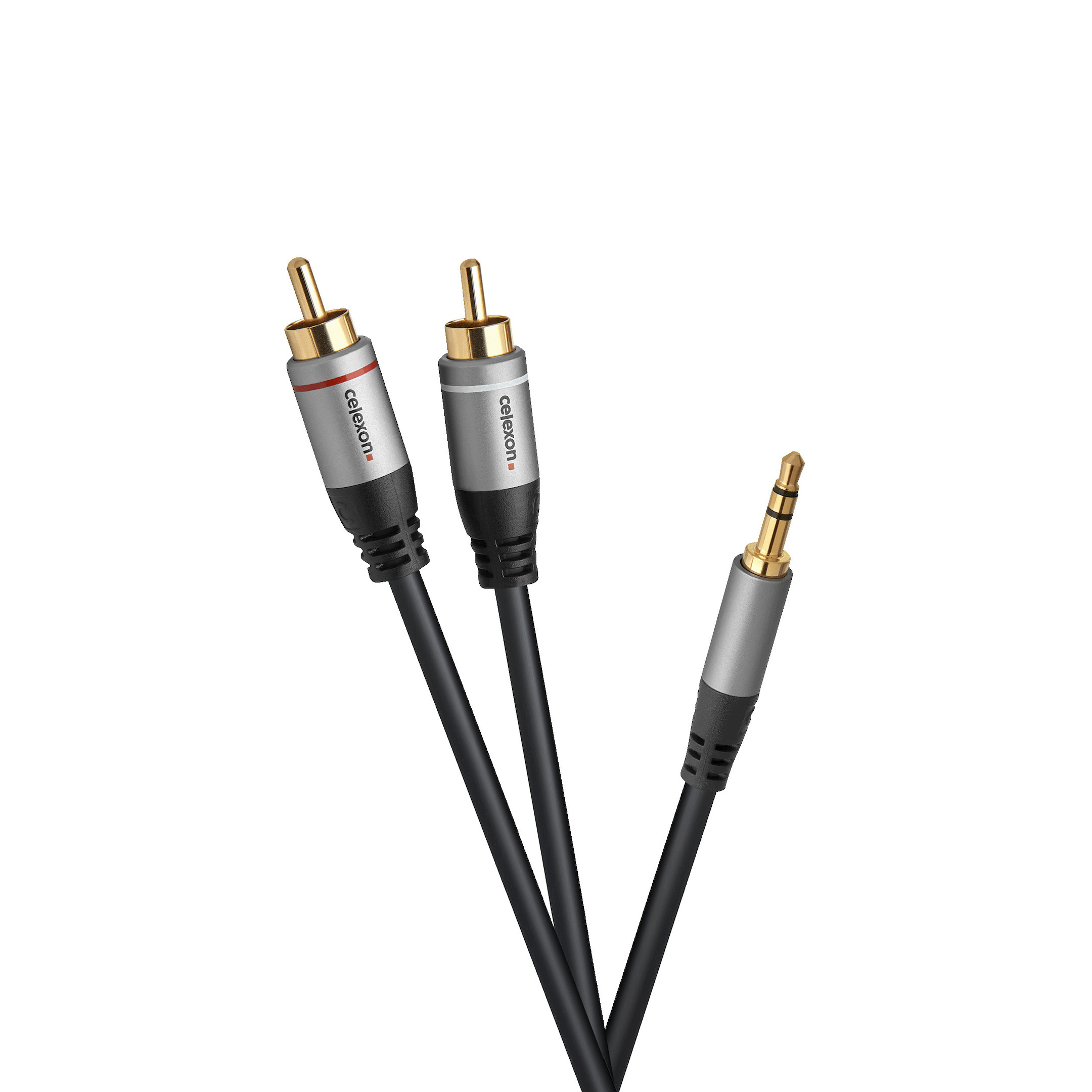 celexon-2x-Cinch-auf-3-5mm-Stereo-Klinke-Audiokabel-1-0m-Professional-Line
