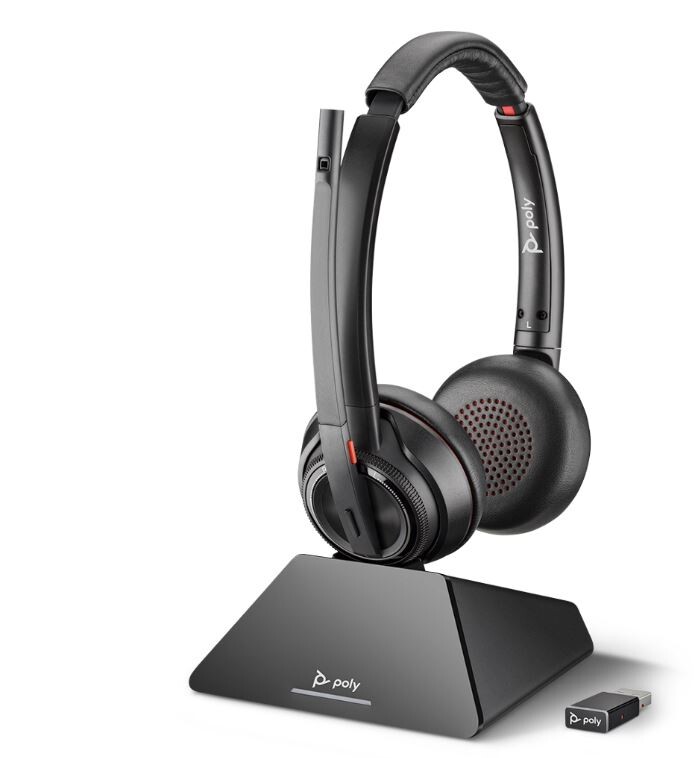 Poly-SAVI-8220-UC-Drahtloses-Microsoft-DECT-Headset-System-Demoware