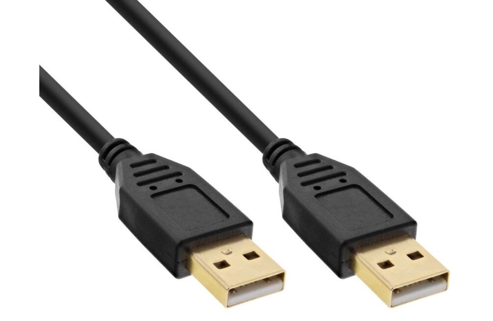 InLine-USB-2-0-Kabel-A-an-A-schwarz-Kontakte-gold-1m