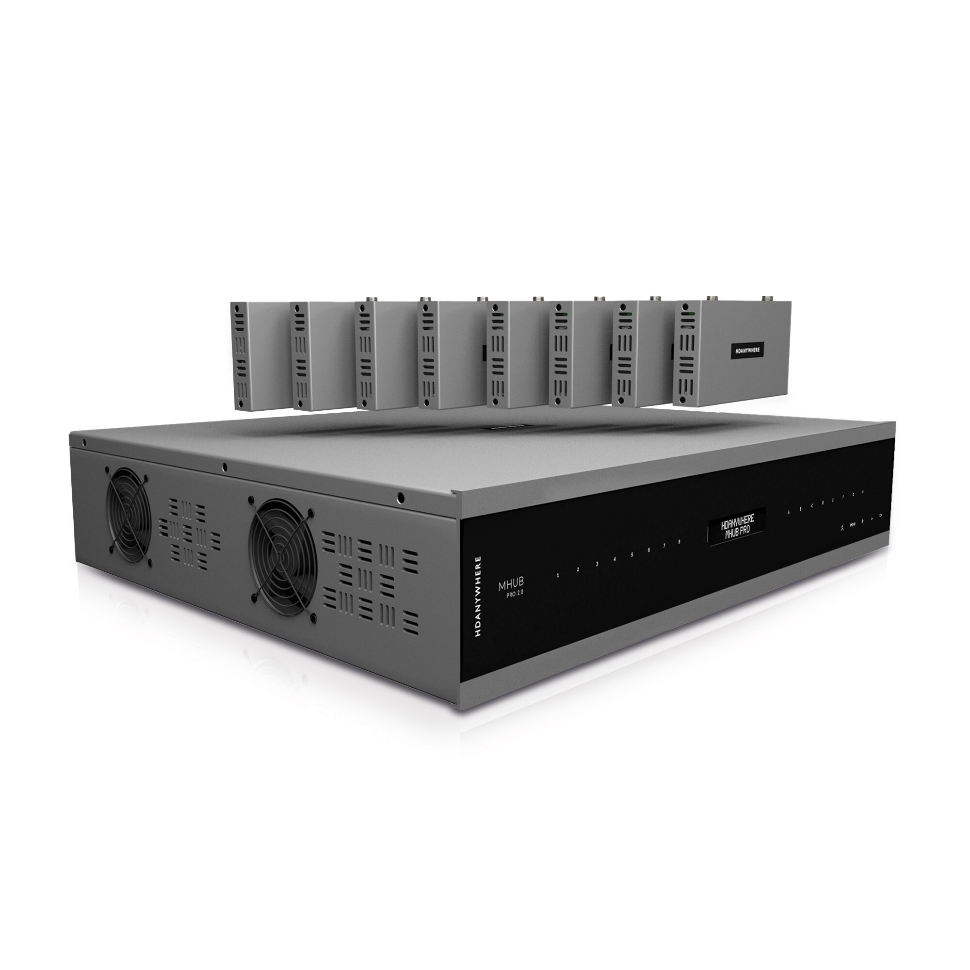 MHUB-PRO-2-0-8x8-4K-18Gbps-HDMI-HDBaseT-Matrix-Switcher-Set-mit-Downscaler-und-TPC-100m