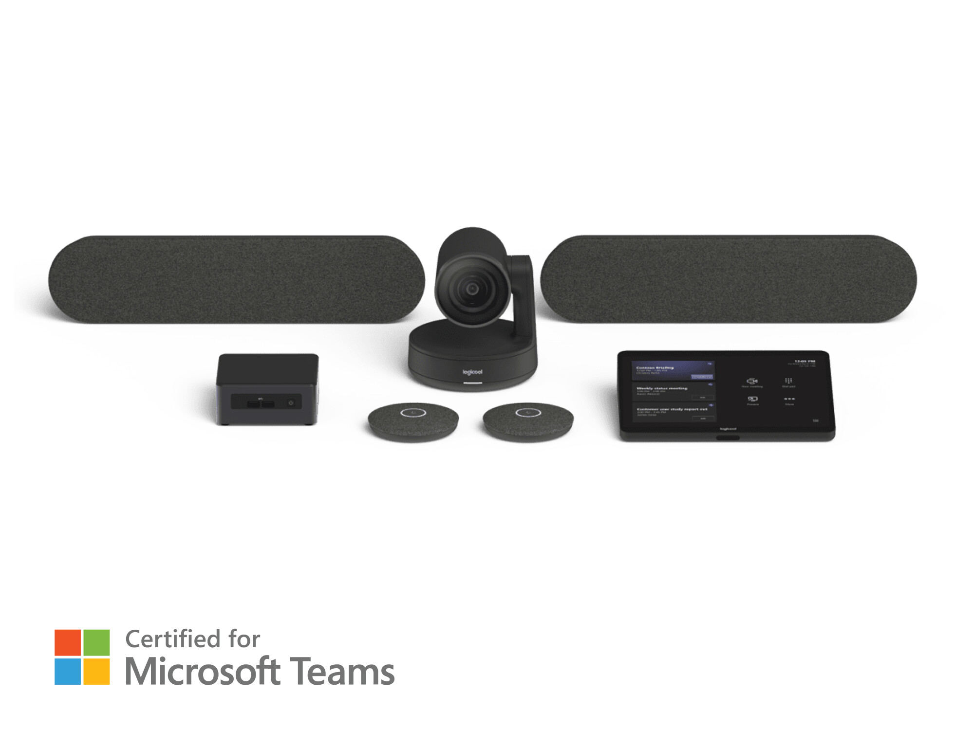 LOGITECH Room Solutions for Microsoft Teams include everything you need to build out conference room