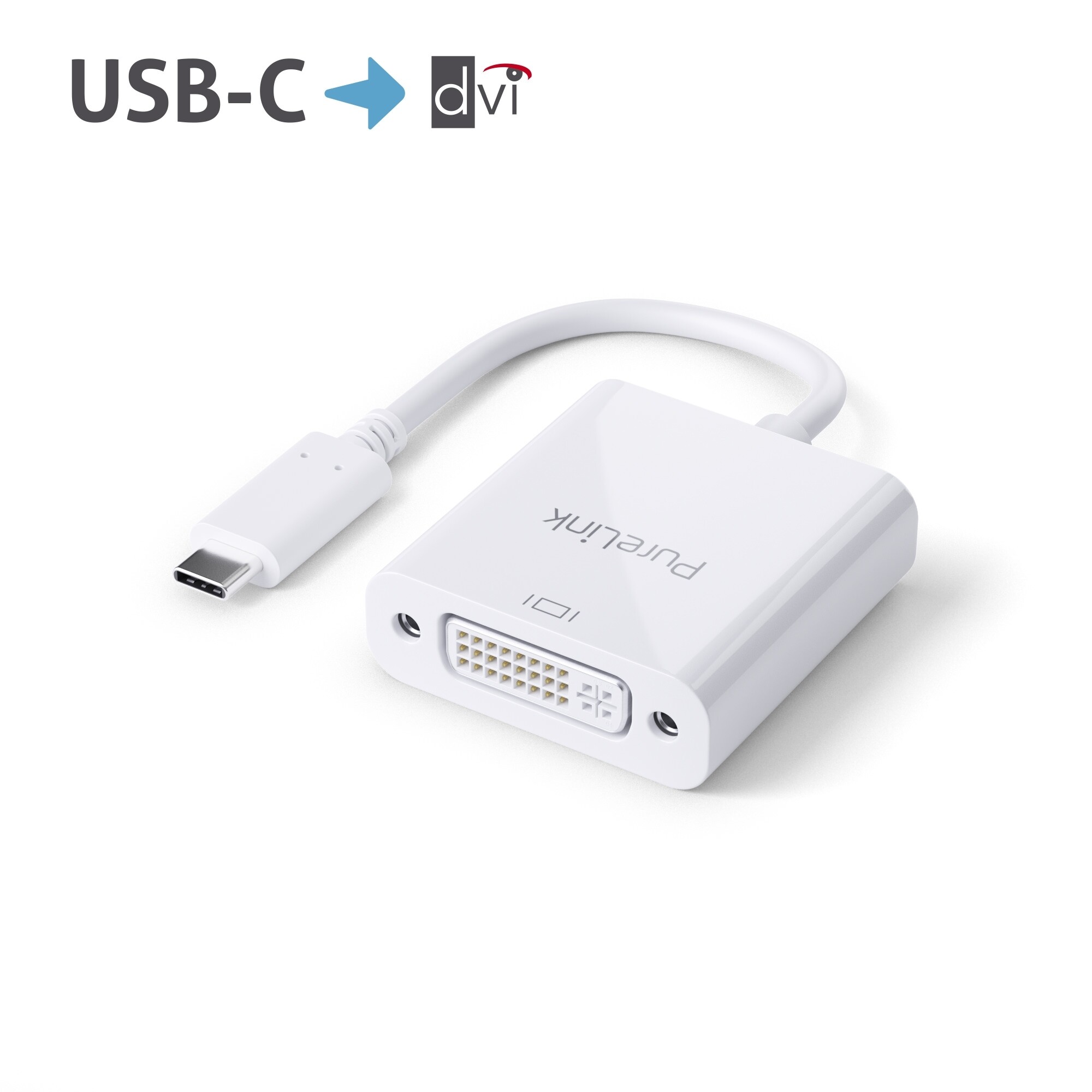 Purelink-IS190-USB-C-auf-DVI-Adapter-0-10m-weiss
