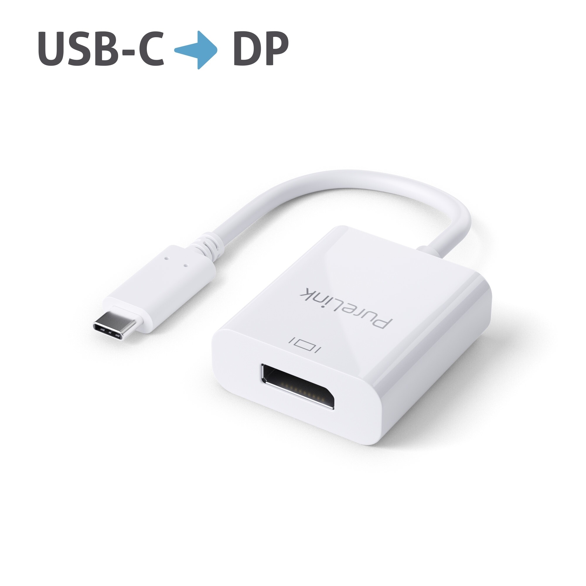 Purelink-IS200-USB-C-auf-DisplayPort-Adapter-4K-0-1m-weiss