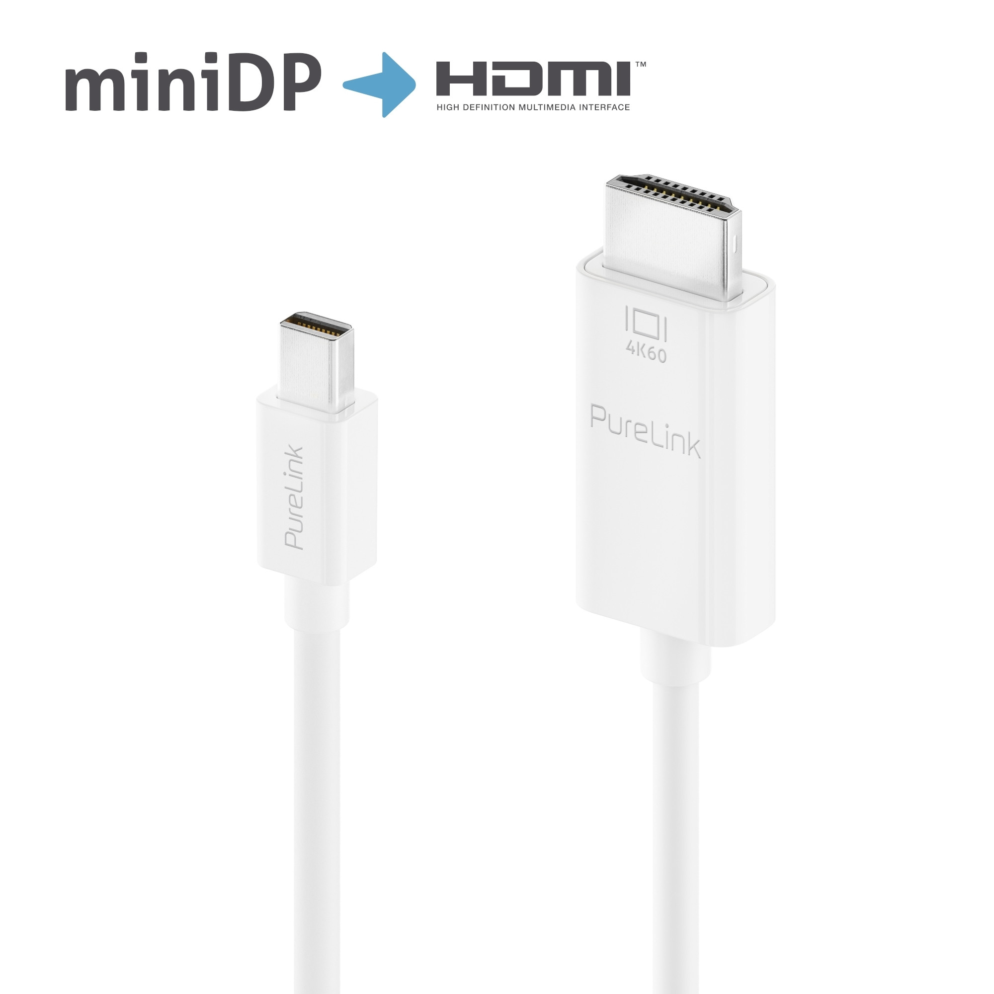 Purelink-IS2100-015-Mini-DisplayPort-auf-HDMI-Kabel-4K-1-5m-weiss