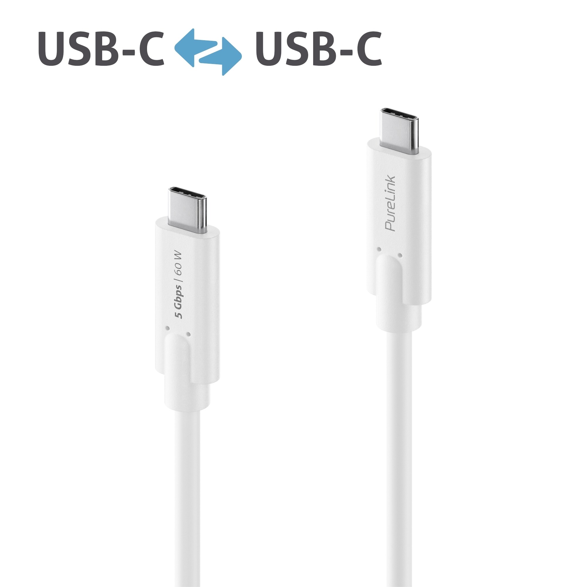 Purelink-IS2500-005-USB-C-auf-USB-C-Kabel-0-50m-weiss