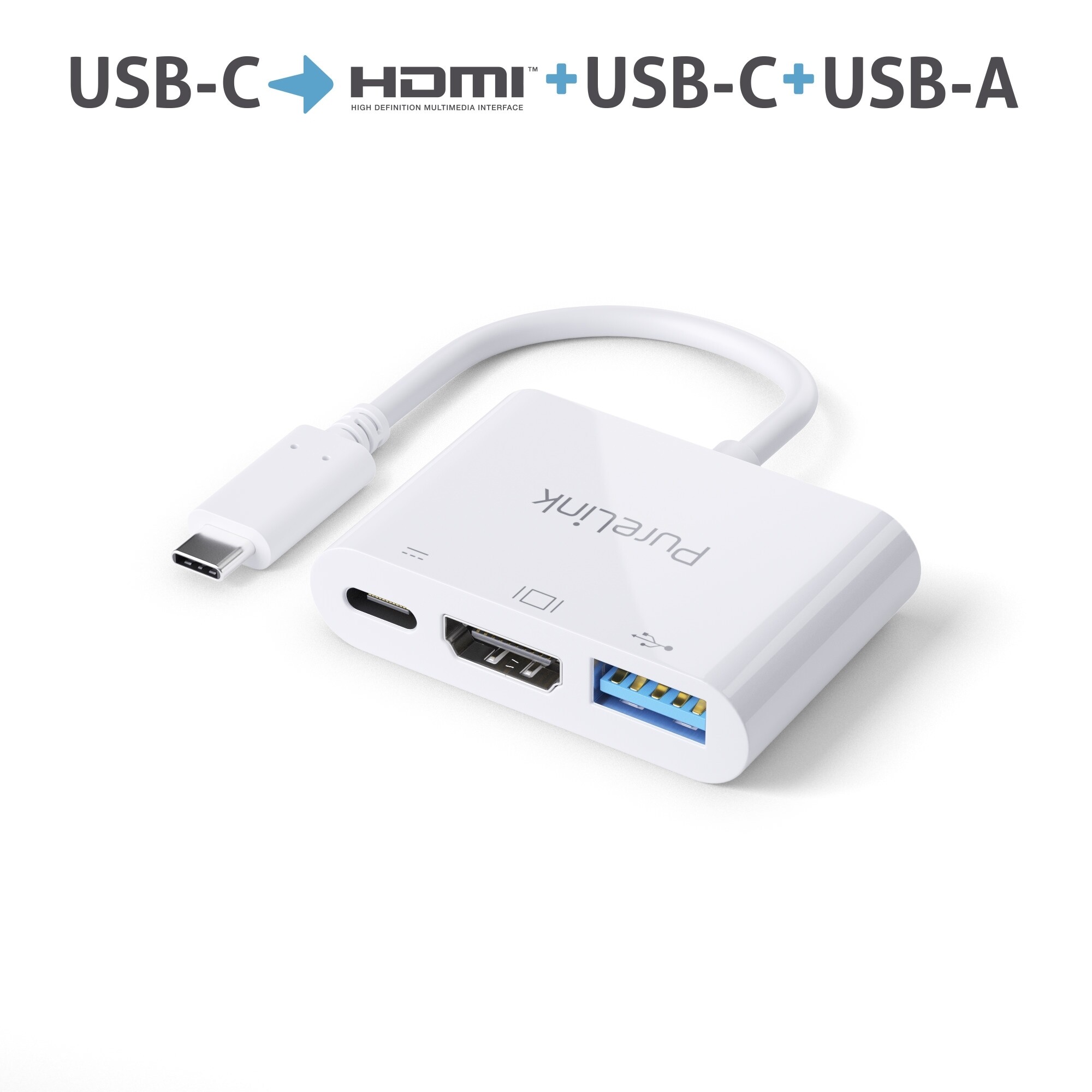 PURELINK Multiport-Adapter 0,10m IS270 USB-C auf HDMI USB-A und USB-C iSerie
