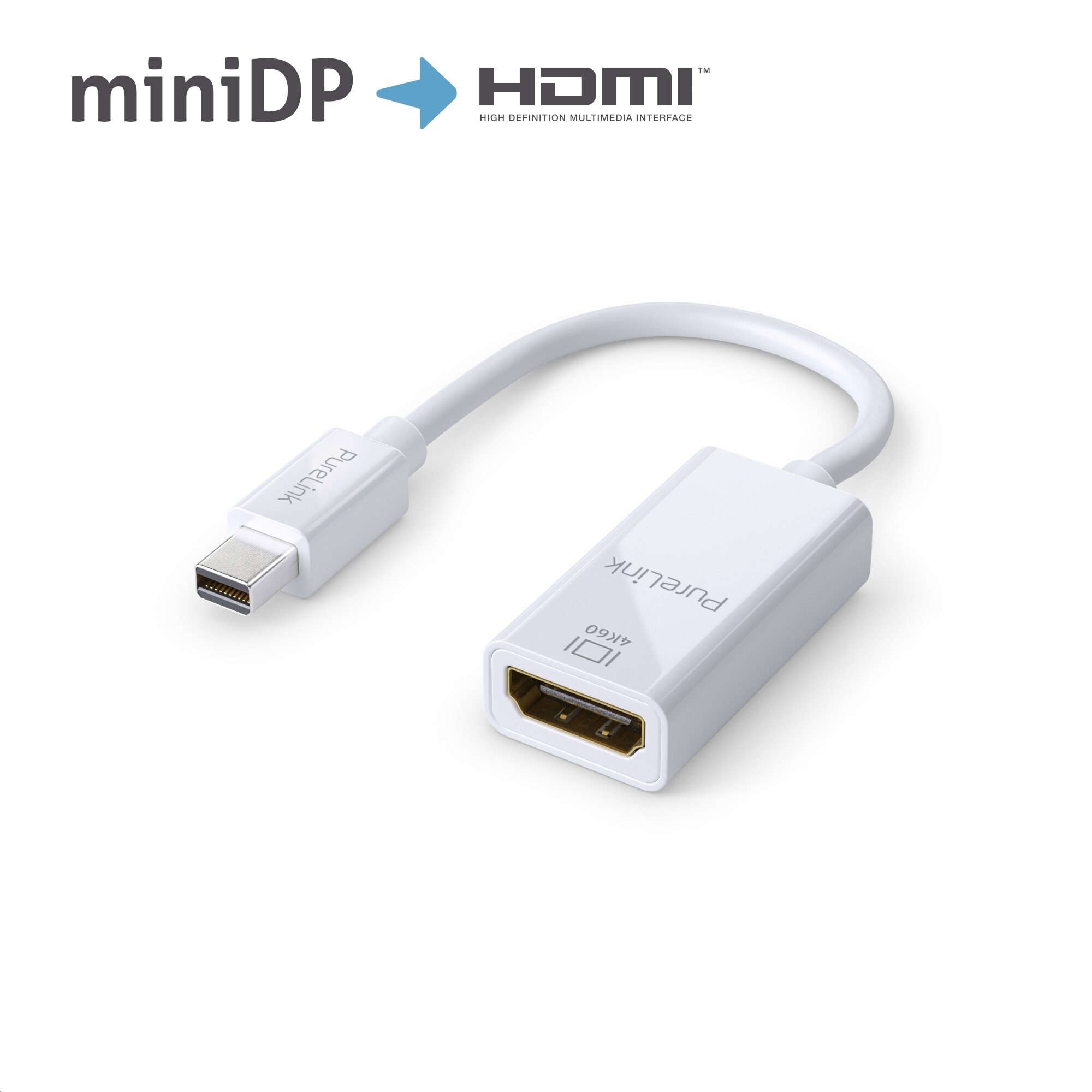 Purelink-IS140-Mini-DisplayPort-auf-HDMI-Adapter-4K-0-15m-weiss