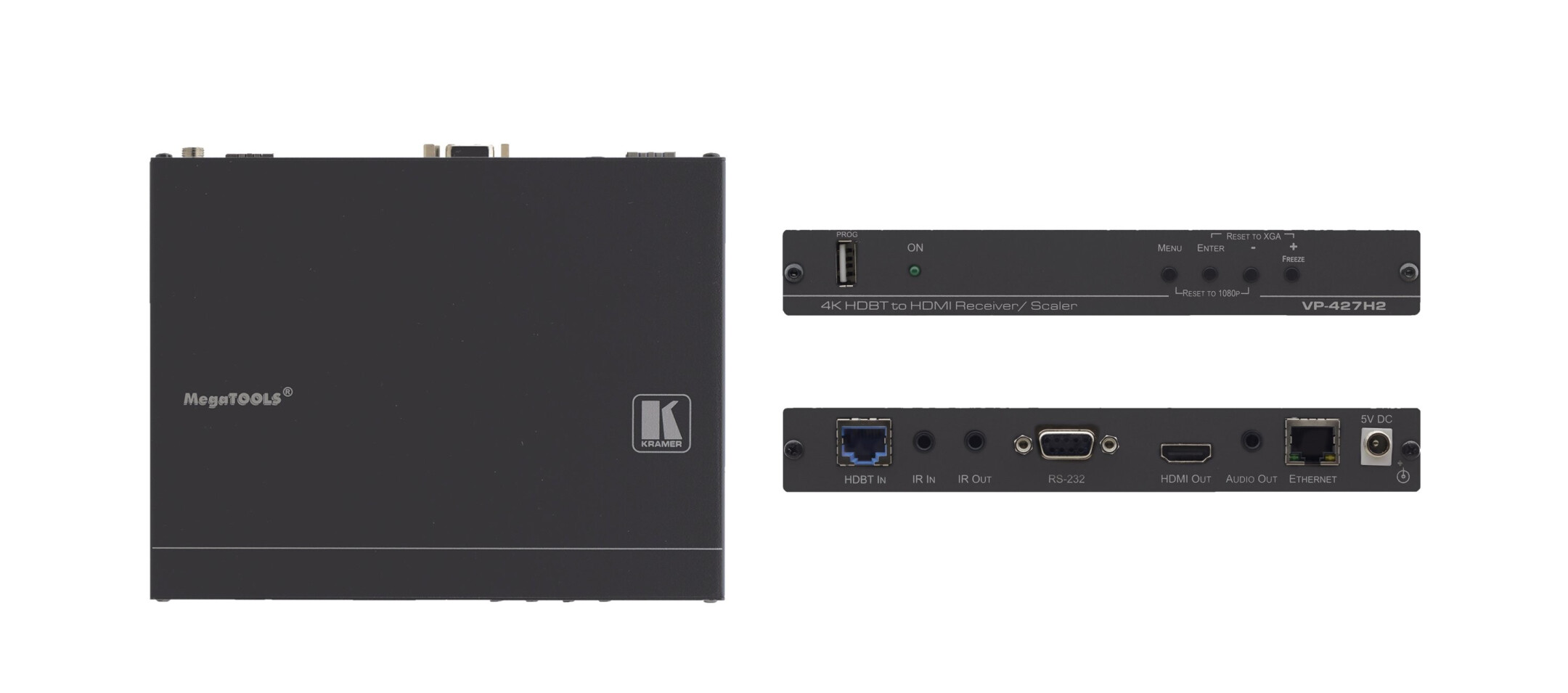 Kramer-VP-427H2-4K60-4-4-4-HDMI-HDCP-2-2-Empfanger-Scaler-uber-Extended-Reach-HDBaseT