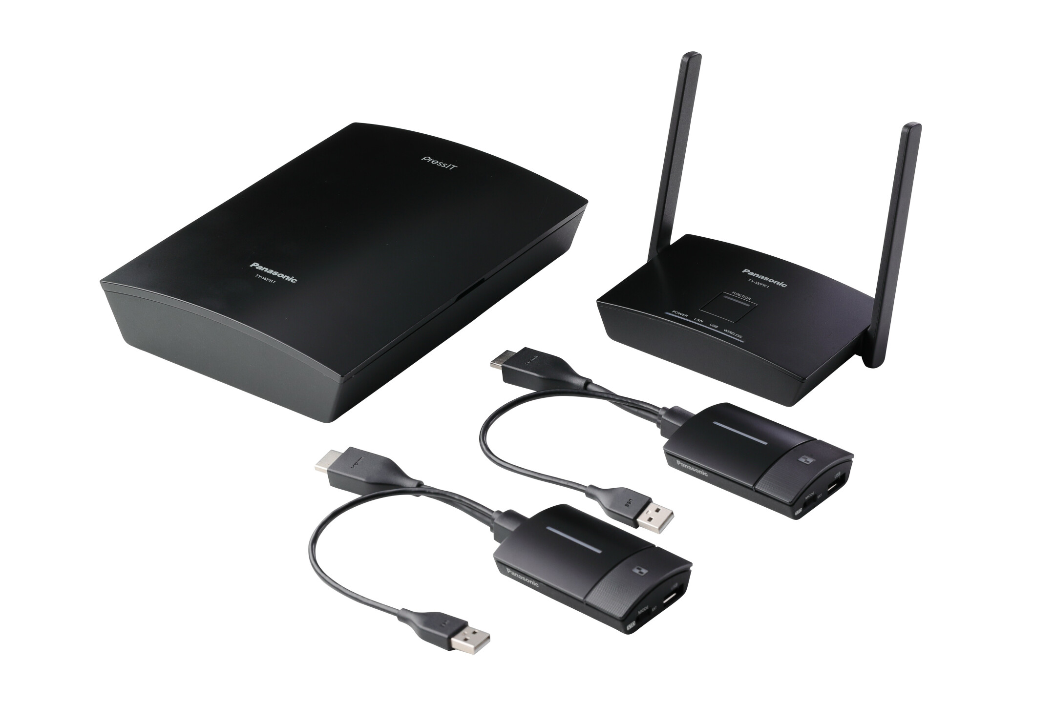 Panasonic-TY-WPSC1-Draadloos-Presentaion-Systeem-Kit-1x-ontvanger-2x-zender-USB-C