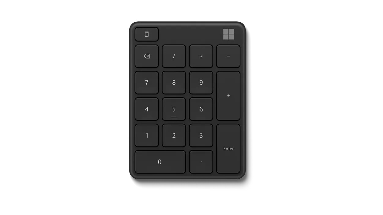 Microsoft-kompakte-Tastatur-mit-Ziffernblock-Schwarz