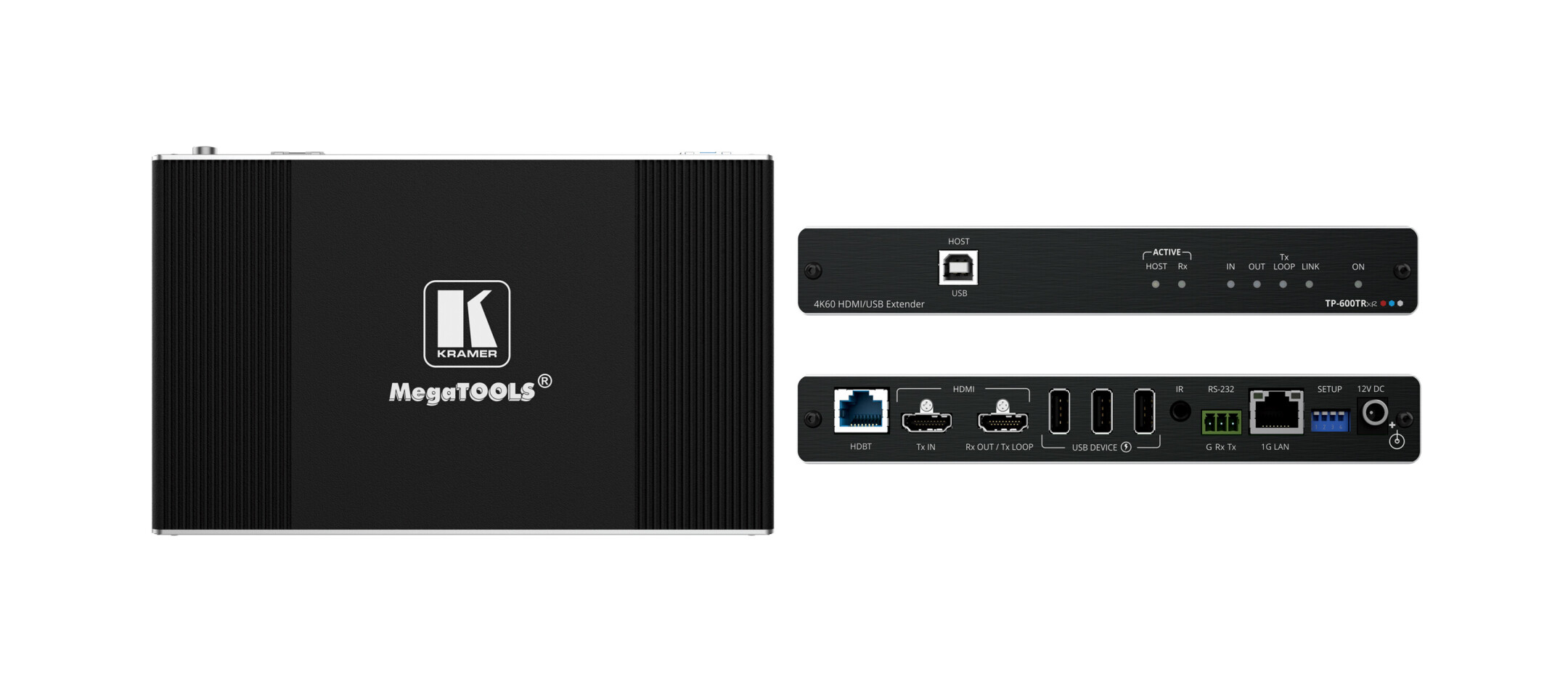 Kramer-TP-600TRxr-4K60-4-4-4-HDMI-Extender-met-USB-Ethernet-RS-232-Infrarood-via-HDBaseT-3-0