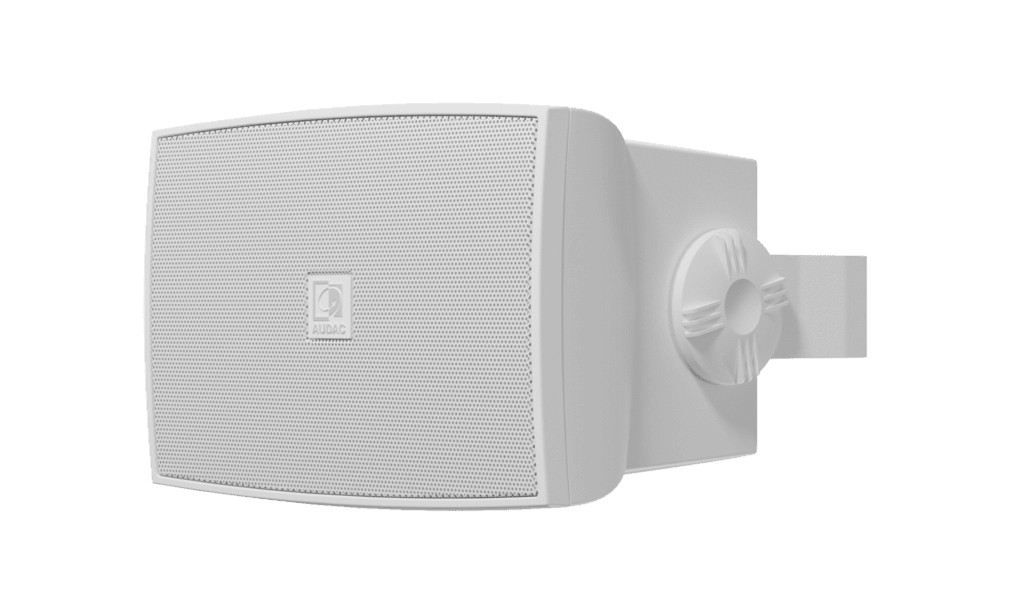 Audac-WX302MK2-OW-Aufbaulautsprecher-1x3-1x1-30W-8Ohm-100V-20W-10W-5W-mit-U-Bugel-IP55-AWX5TM-weiss
