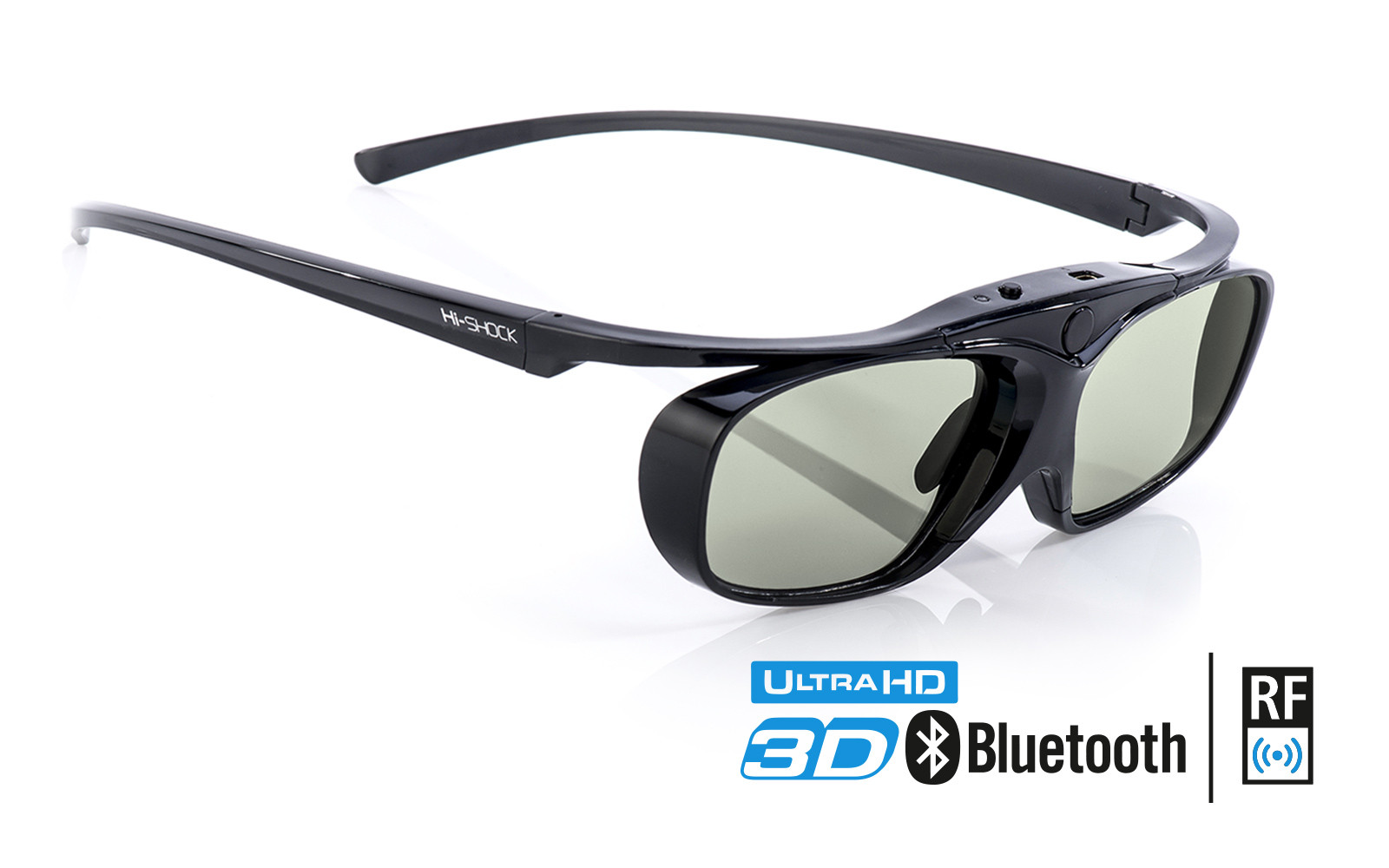 Hi-SHOCK DLP Pro Heaven DLP Link 3D-glasögon – Svarta Hi-SHOCK-Black-Heaven-Aktive-3D-Brille-RF-Bluetooth