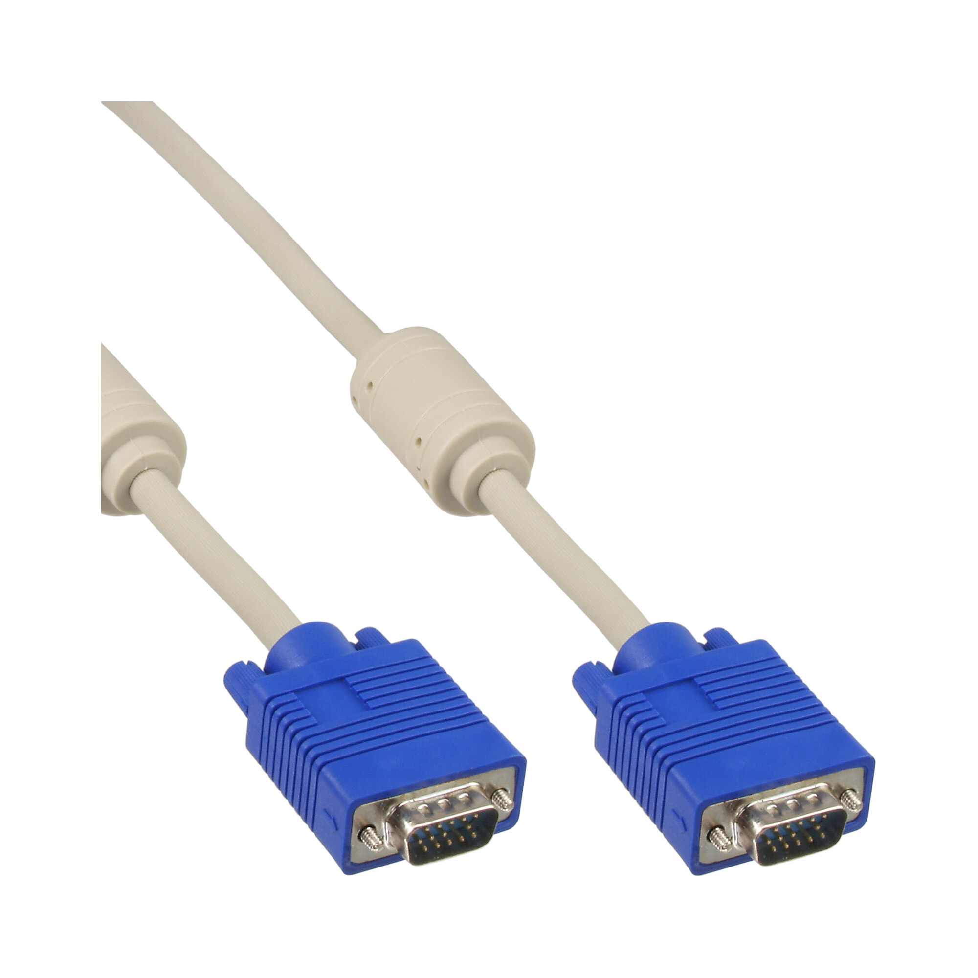 INLINE S-VGA Kabel, 15pol HD Stecker / Stecker beige 15m