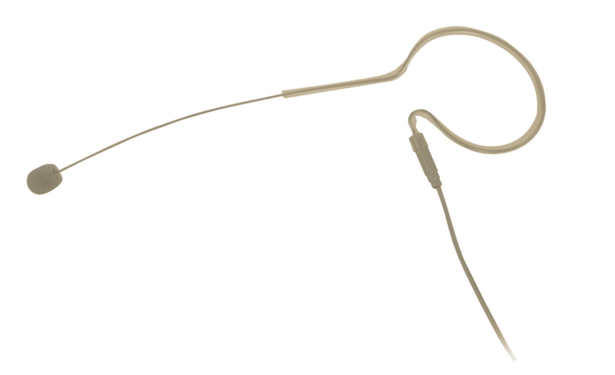 Audac-CMX706-S-Single-Ear-Headset-Mikrofon-Kugel-mit-Windschutz-4xAnschluss-Adapter-1-2m-Kabel-beige