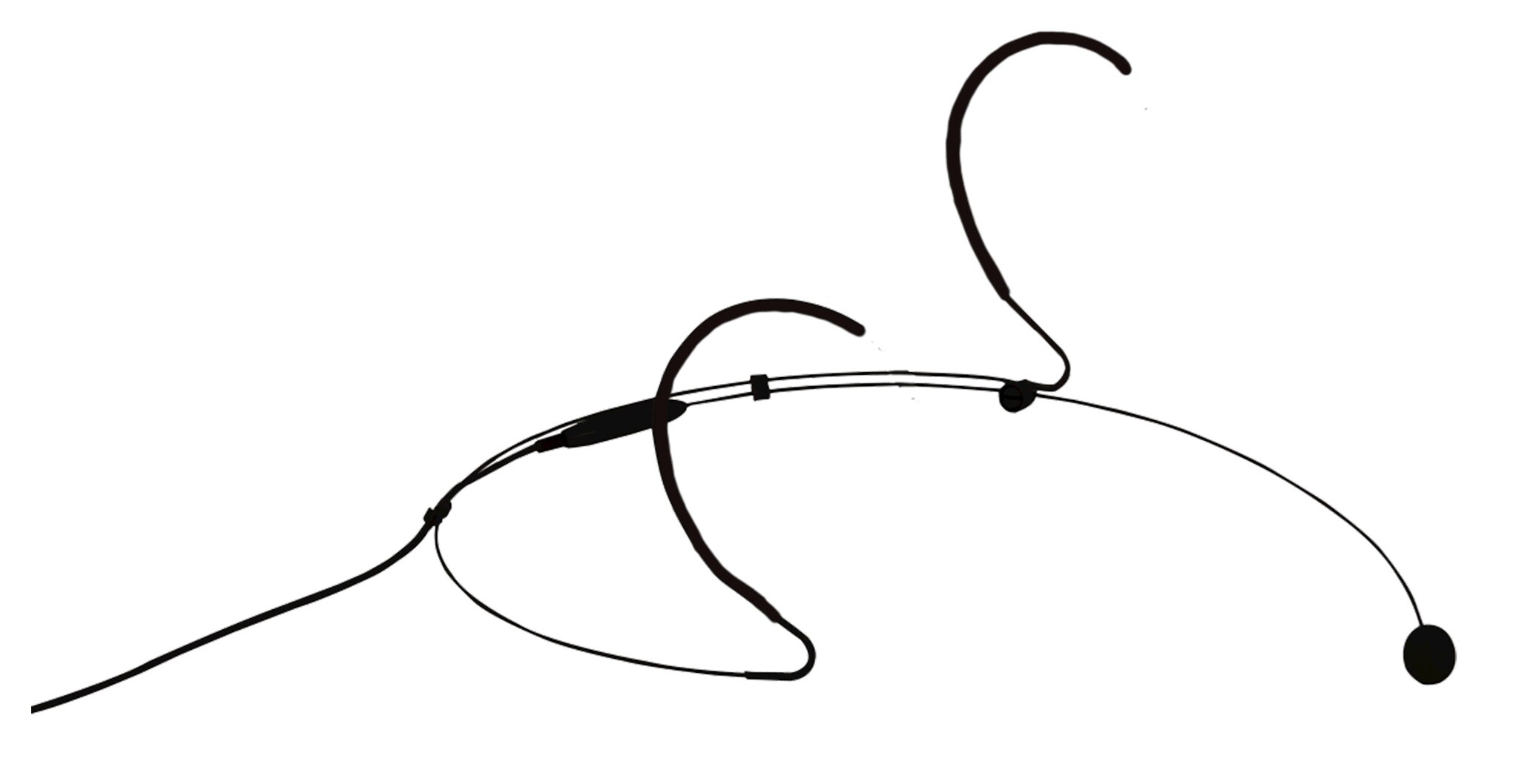 Audac-CMX726-B-Double-Ear-Headset-Mikrofon-Kugel-mit-Windschutz-4xAnschluss-Adapter-1-2m-Kabel-schwarz