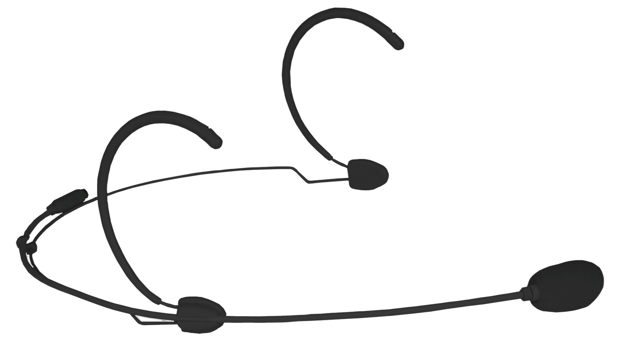 Audac-CMX826-B-Double-Ear-Headset-Mikrofon-Niere-mit-Windschutz-4xAnschluss-Adapter-1-2m-Kabel-schwarz