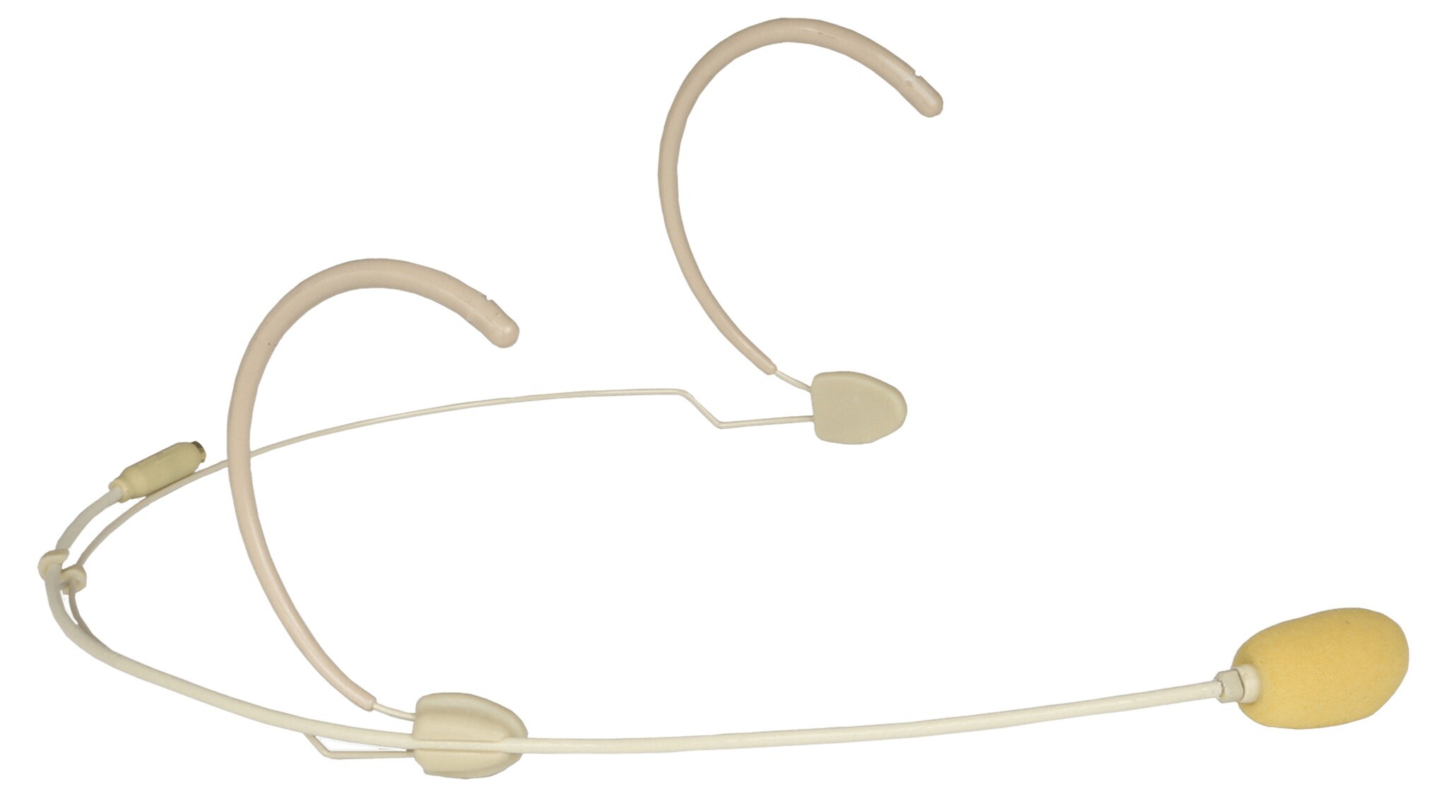 Audac-CMX826-S-Double-Ear-Headset-Mikrofon-Niere-mit-Windschutz-4xAnschluss-Adapter-1-2m-Kabel-beige