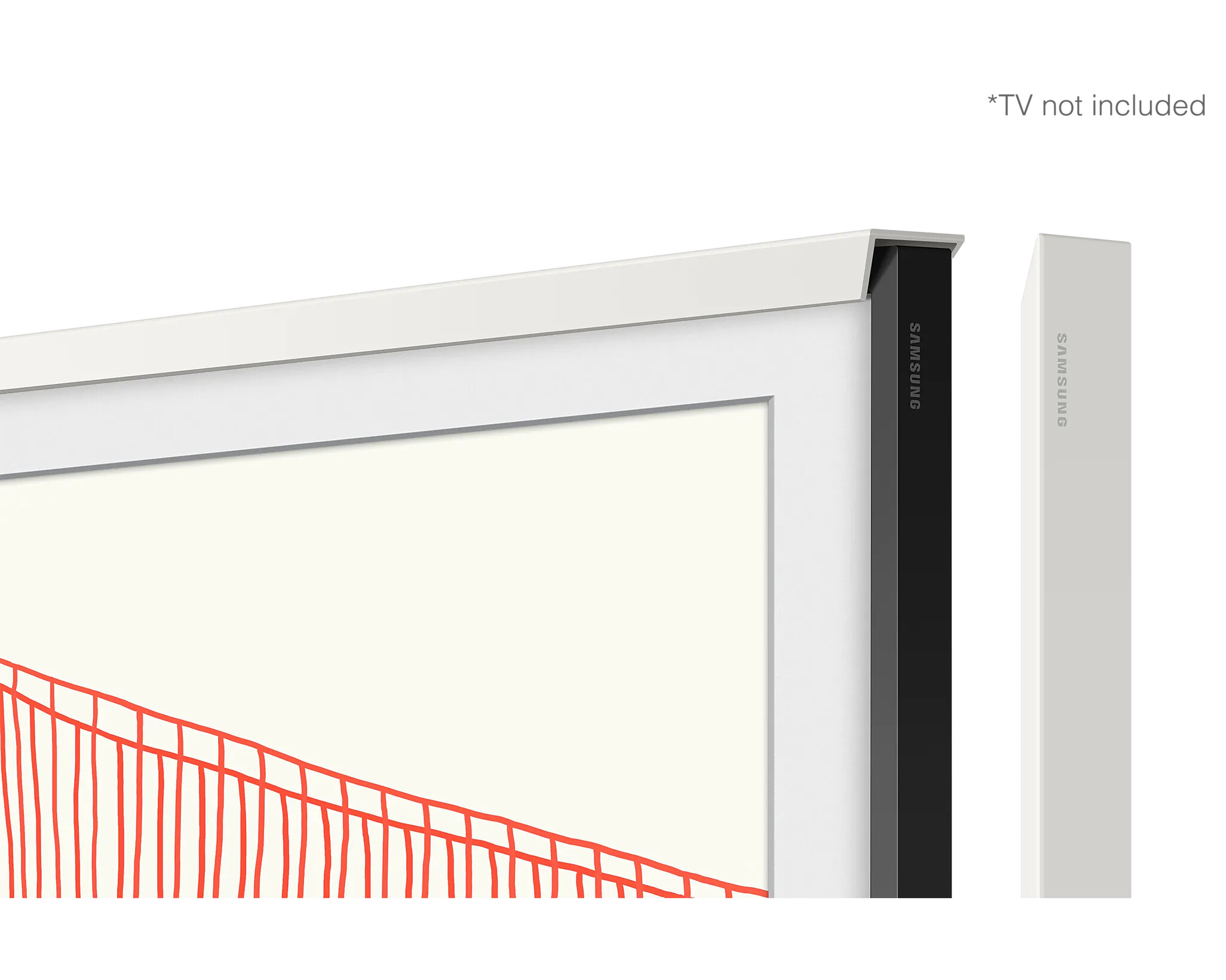 Samsung-The-Frame-65-Rahmen-Abgeschragt-in-Weiss