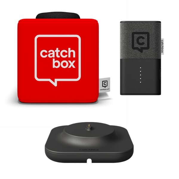 Catchbox-Plus-Pro-System-mit-Wurfmikrofon-Clip-und-Dock