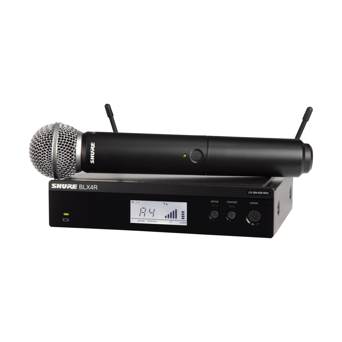 Shure-BLX24R-SM58-Draadloos-Systeem-met-SM58-Microfoon-en-Rack-Receiver-518-542-MHz-H8E