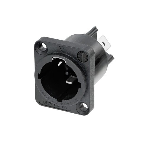 NEUTRIK-powerCON-R-UL50E-3-pol-Kunststoff-Stecktechnik-Einbaustecker-versilberte-r-Kontakt-e-Type-D-schwarz-verchromt