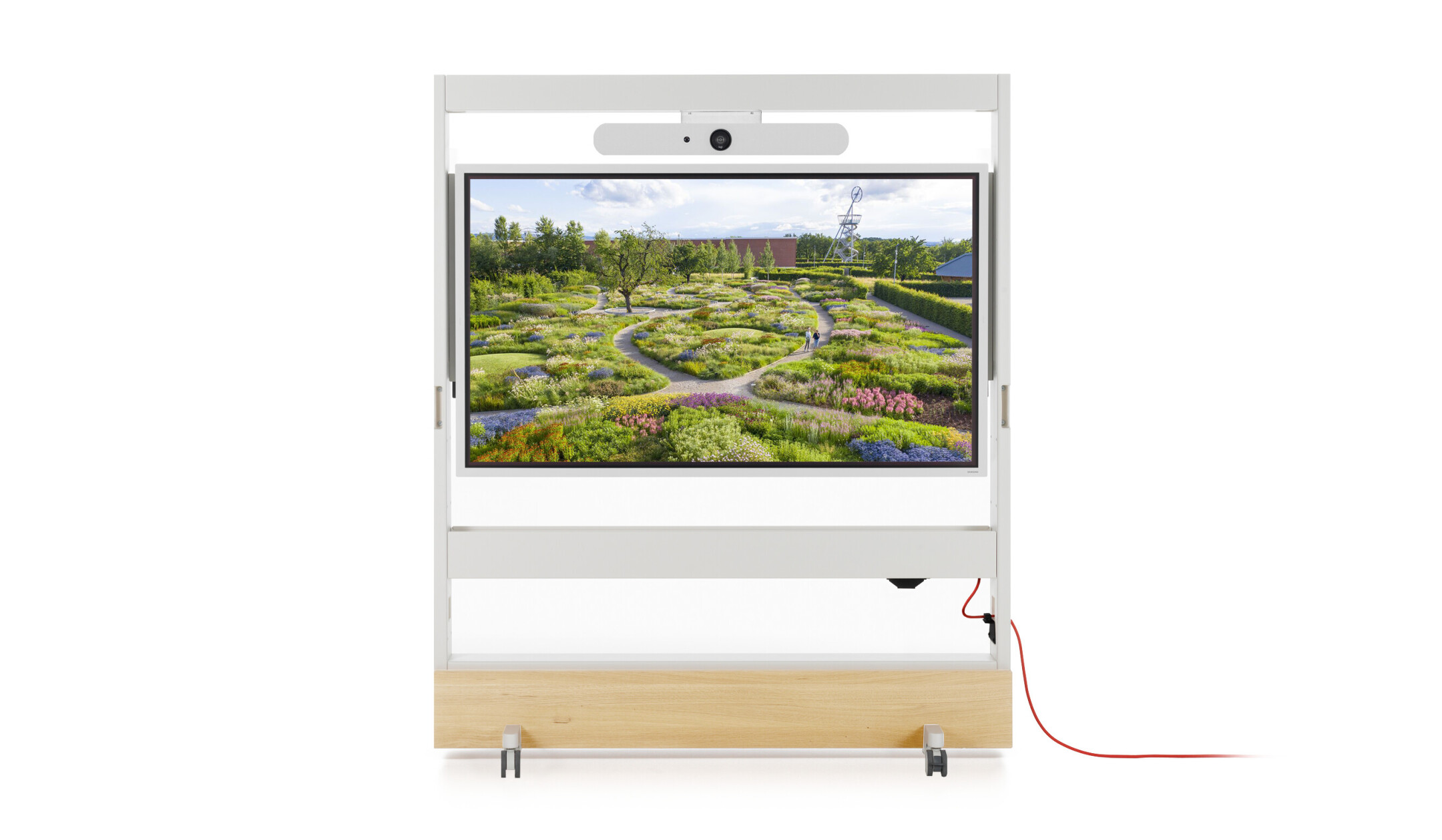 Vitra-Dancing-Wall-Mobile-Video-Collaboration-Touch-Set-mit-Touch-Display-und-Kamera-Soft-Light-Fichte-natur
