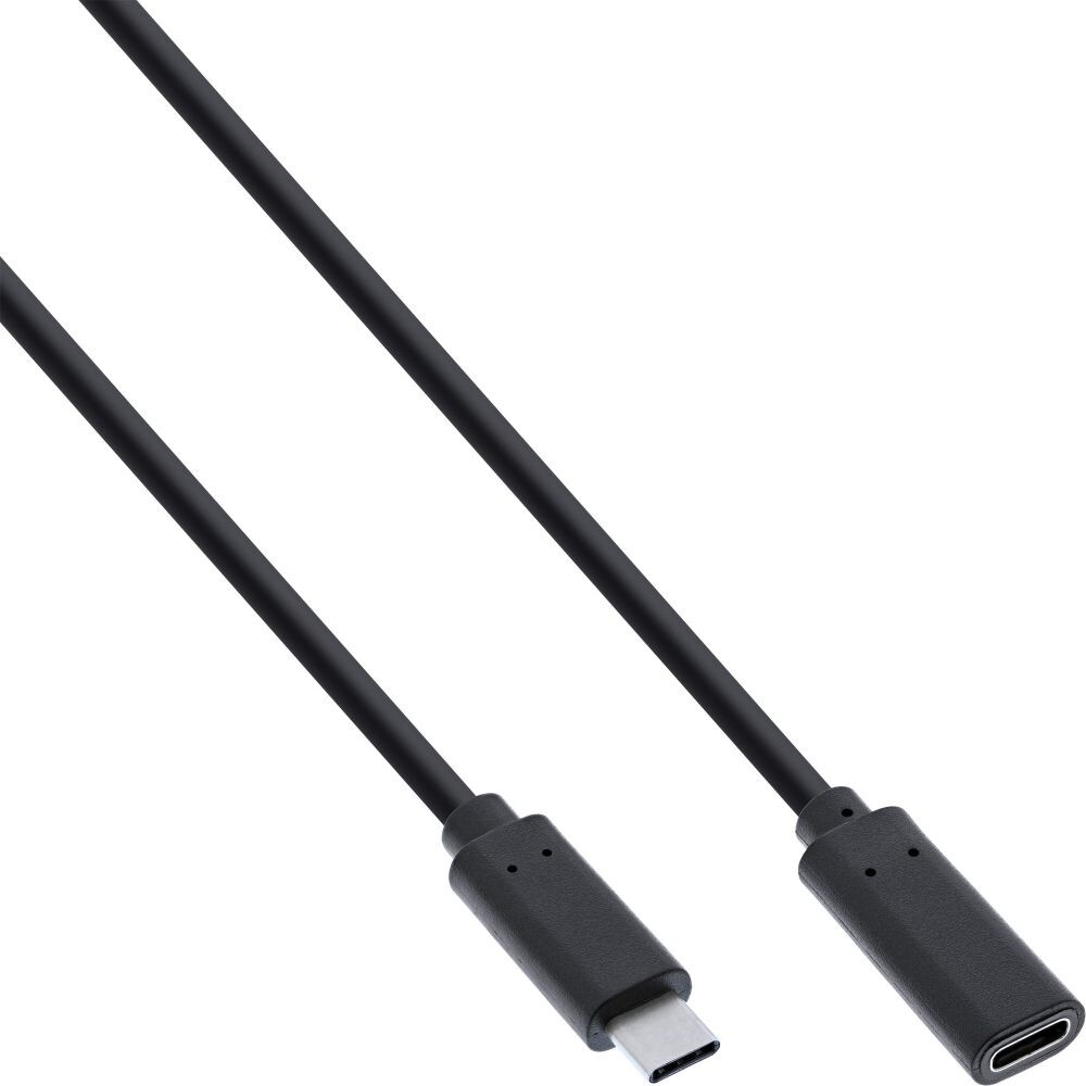 INLINE USB 3.2 Kabel, USB Typ-C Stecker/Buchse, schwarz, 2m